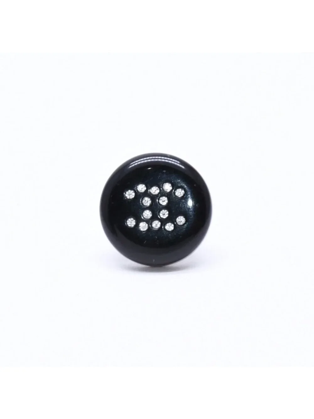 Chanel CC Logo Single Earrings 05 Resin Rhinestone Black